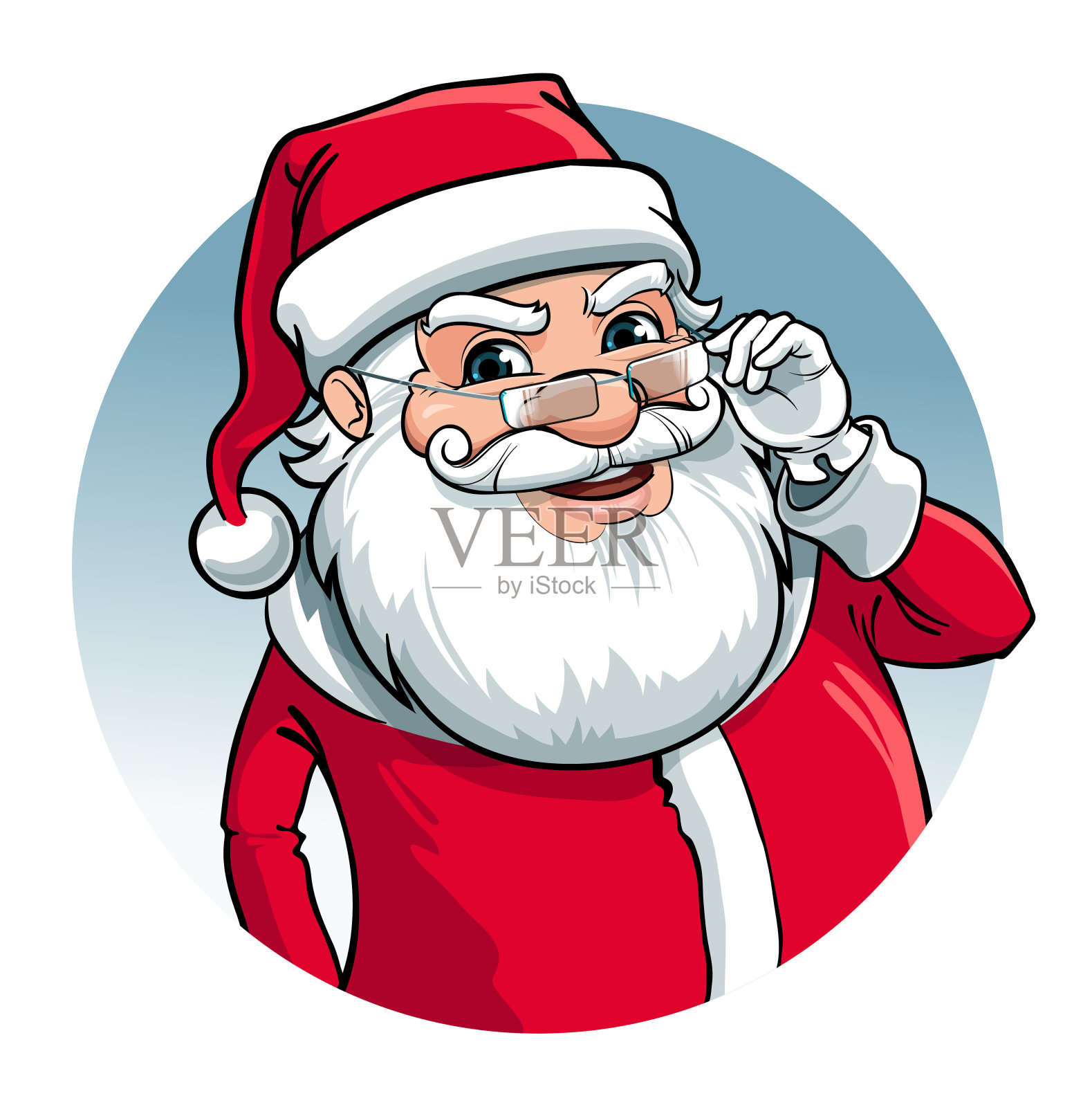 快乐的圣诞老人插画图片素材