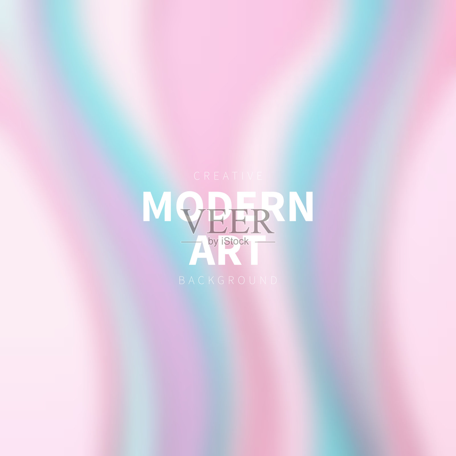 柔和的颜色，波浪形状模糊-抽象的时尚背景插画图片素材