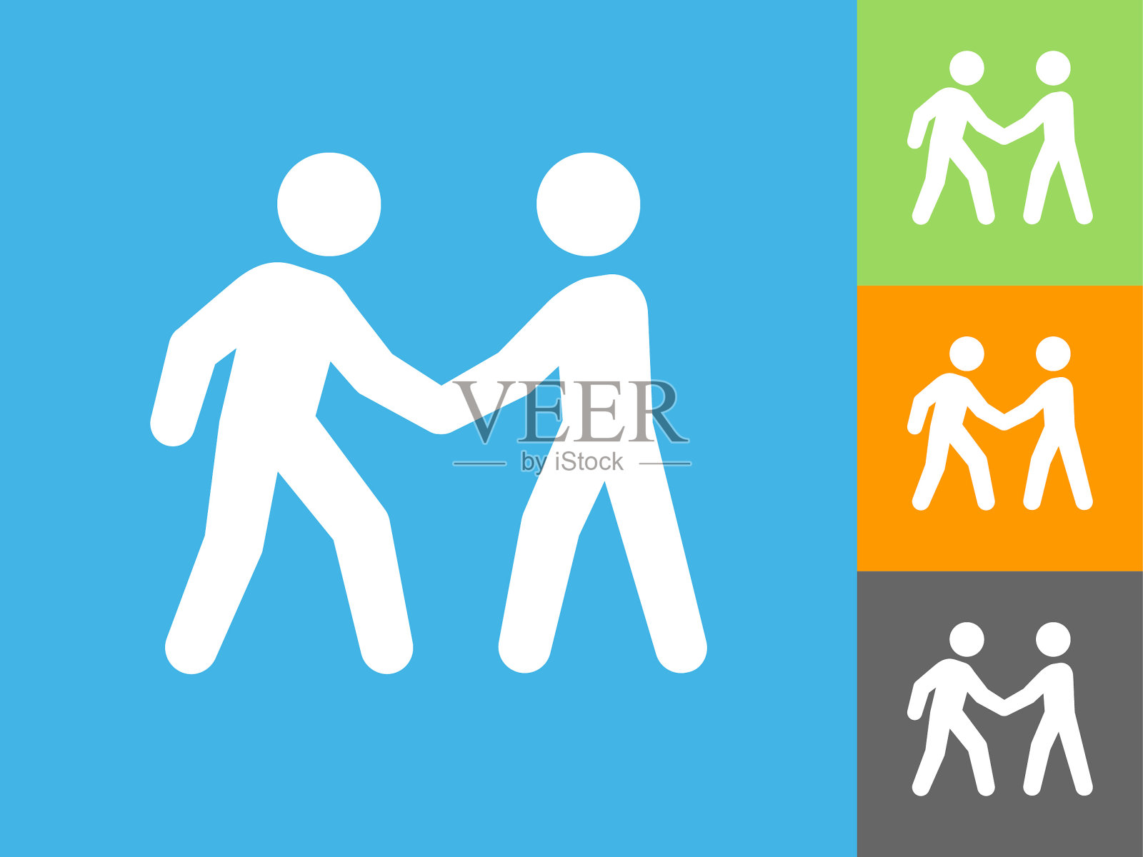 处理平面图标上的蓝色背景插画图片素材