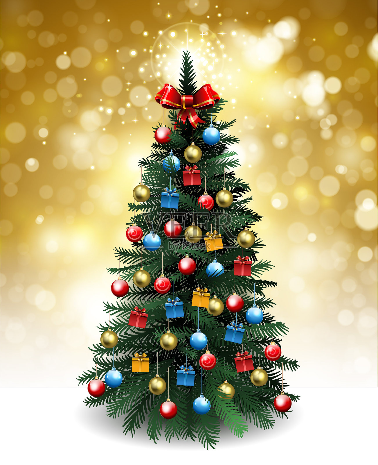 闪亮的圣诞标志插画图片素材