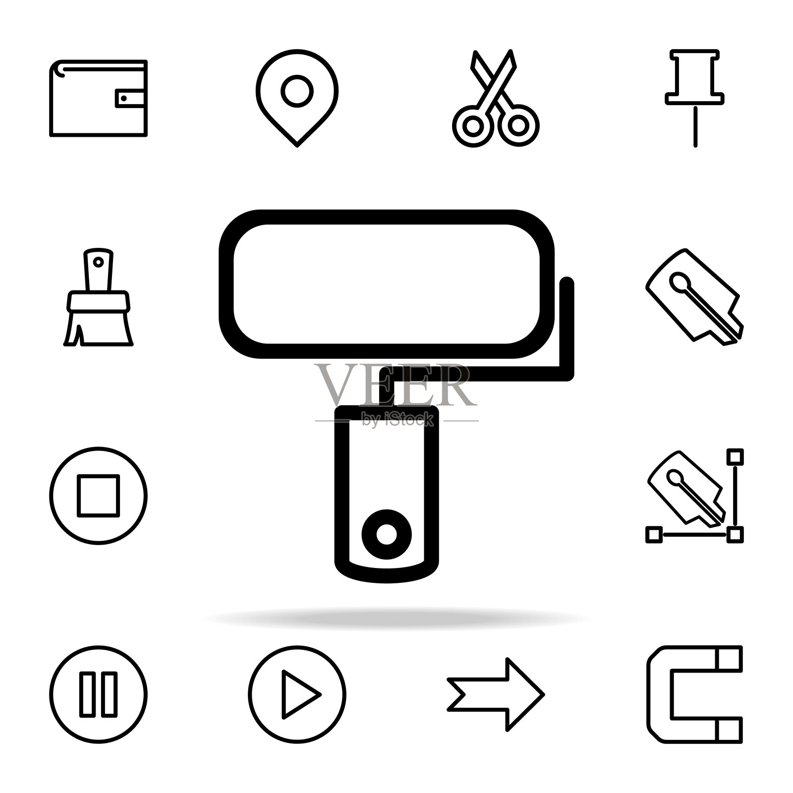 绘制图标的压板。网页图标通用设置为网页和移动图标素材