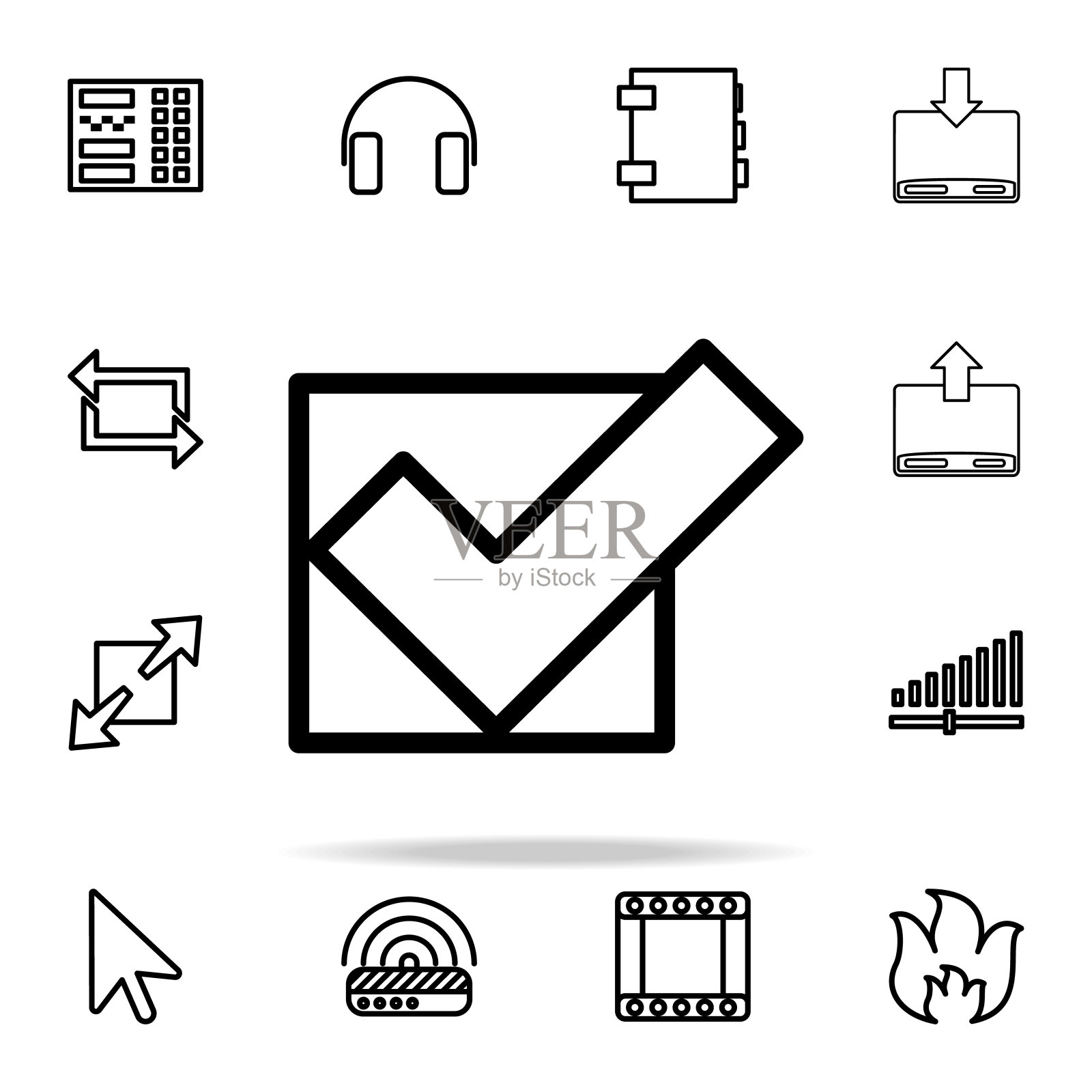 检查信号图标。网页图标通用设置为网页和移动图标素材