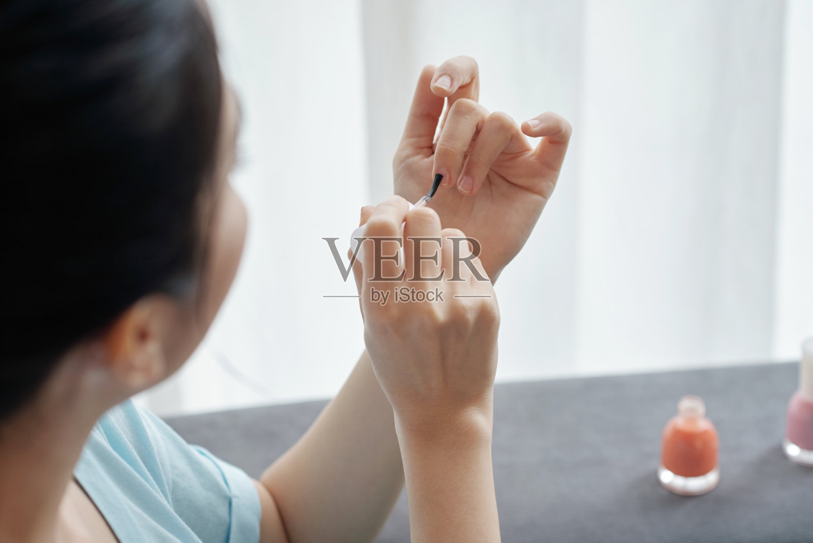 做美甲照片摄影图片