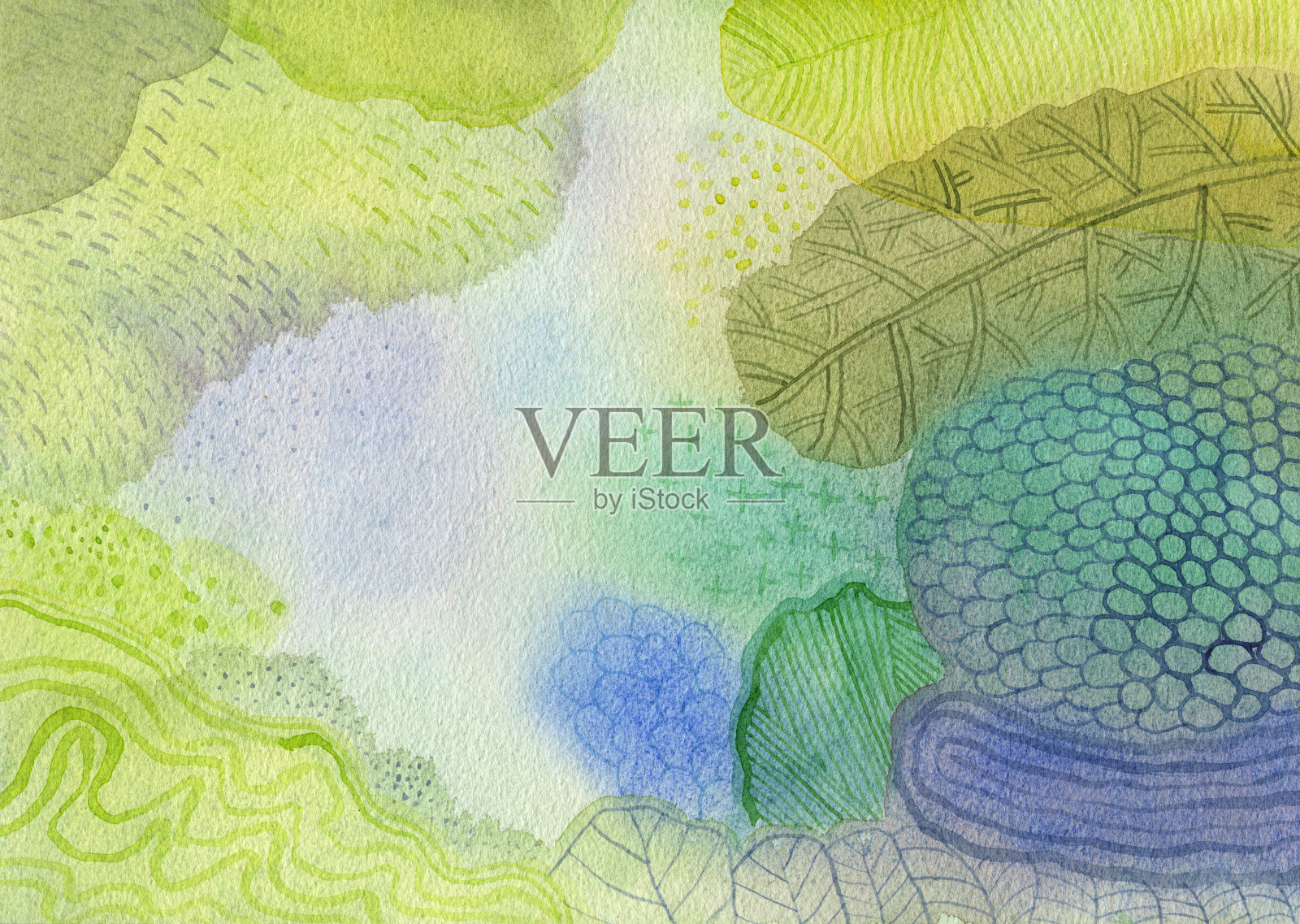 水彩画抽象的自然背景插画图片素材