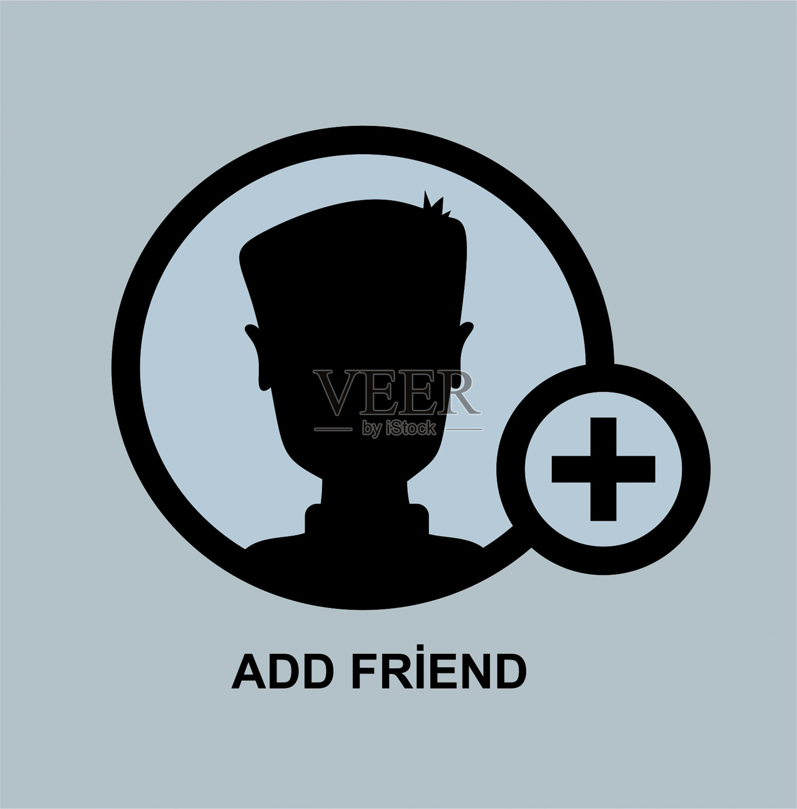 添加新朋友图标插画图片素材