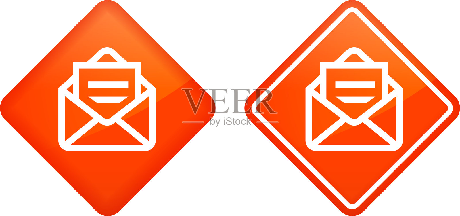 打开电子邮件信封图标插画图片素材