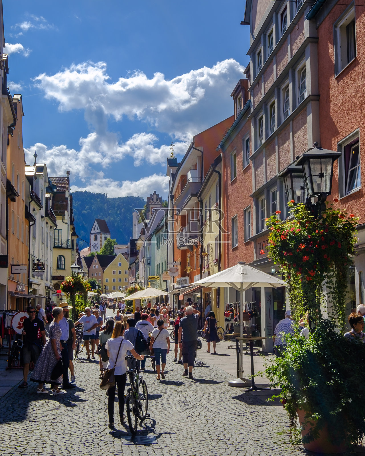 莱辛街，德国巴伐利亚街照片摄影图片