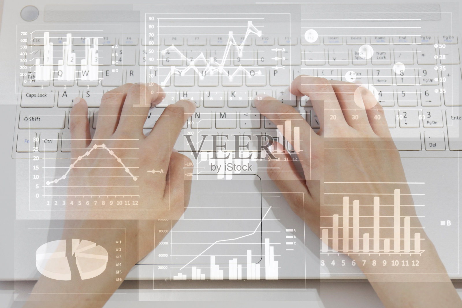 商业概念，财务图表照片摄影图片