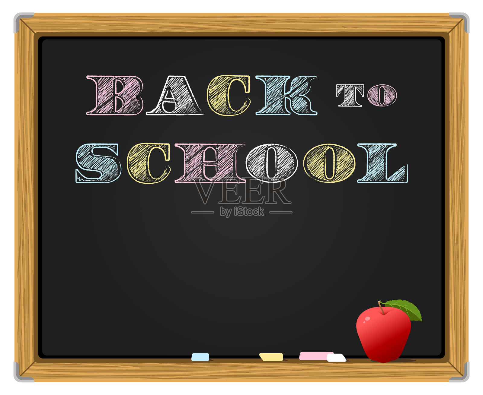 黑板上用字母插画图片素材