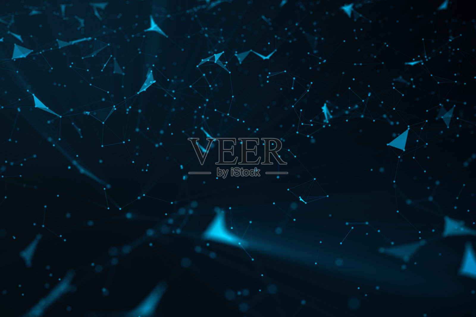 抽象的背景线和点，低多边形网格。概念云互联网连接技术连接。未来人工智能概念的当前例子，3D插图照片摄影图片