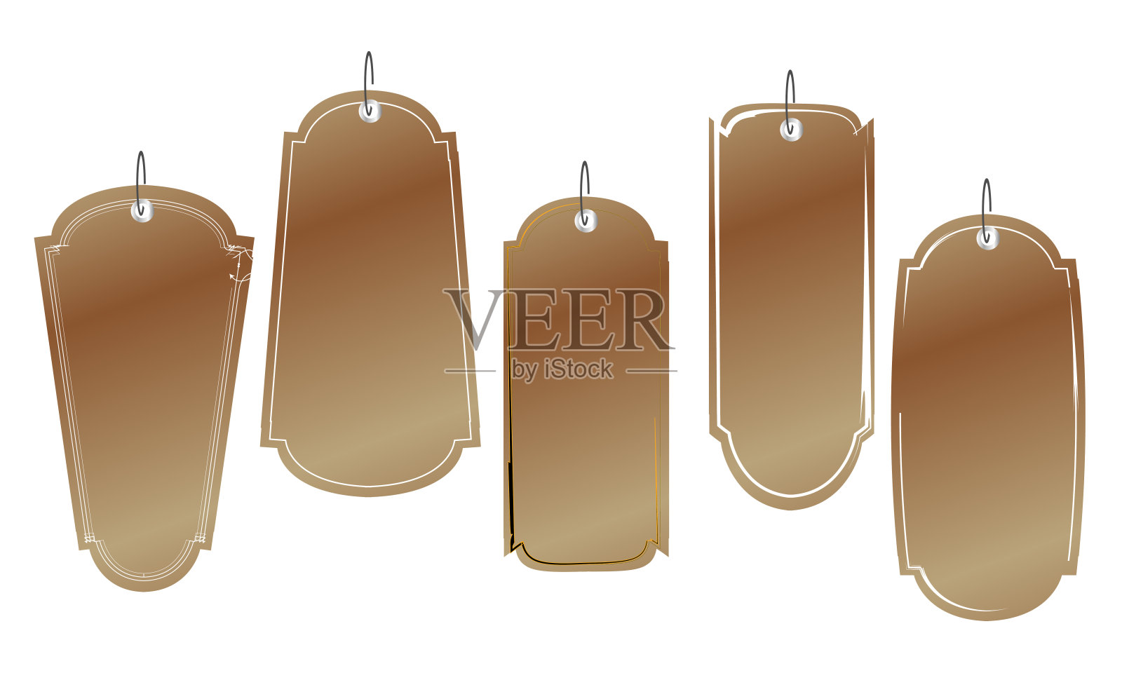 收集价格标签，标签销售旗帜，网页徽章，邮票图标向量插画图片素材