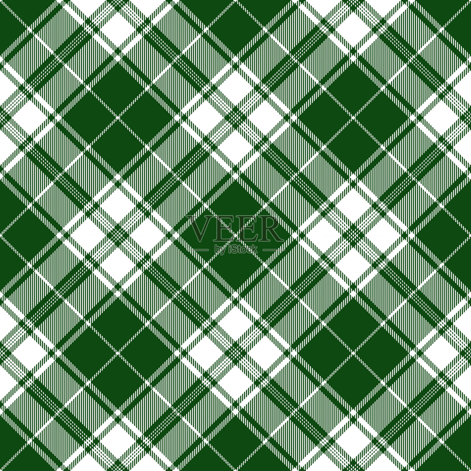 绿色苏格兰格子花格纺织图案插画图片素材