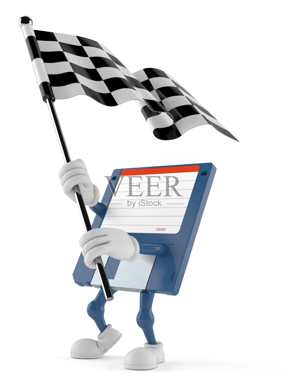 软盘字符挥舞race flag照片摄影图片