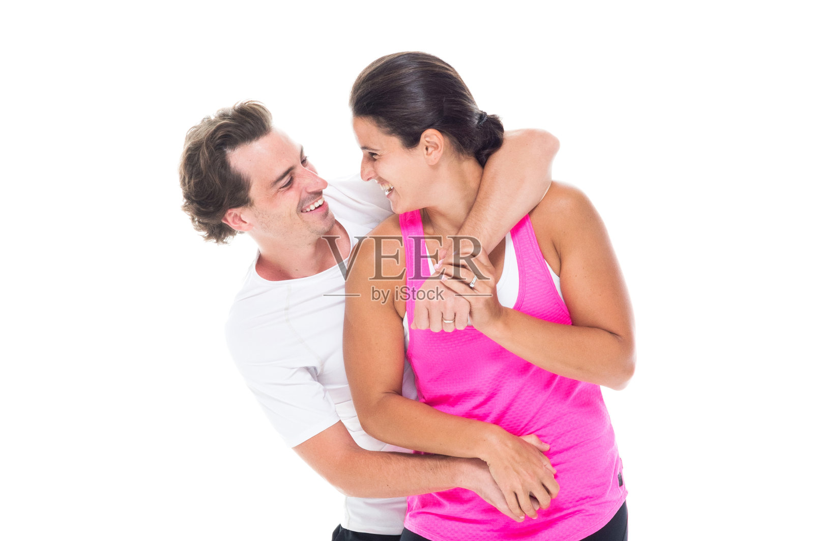 可爱的一对在一起很幸福照片摄影图片