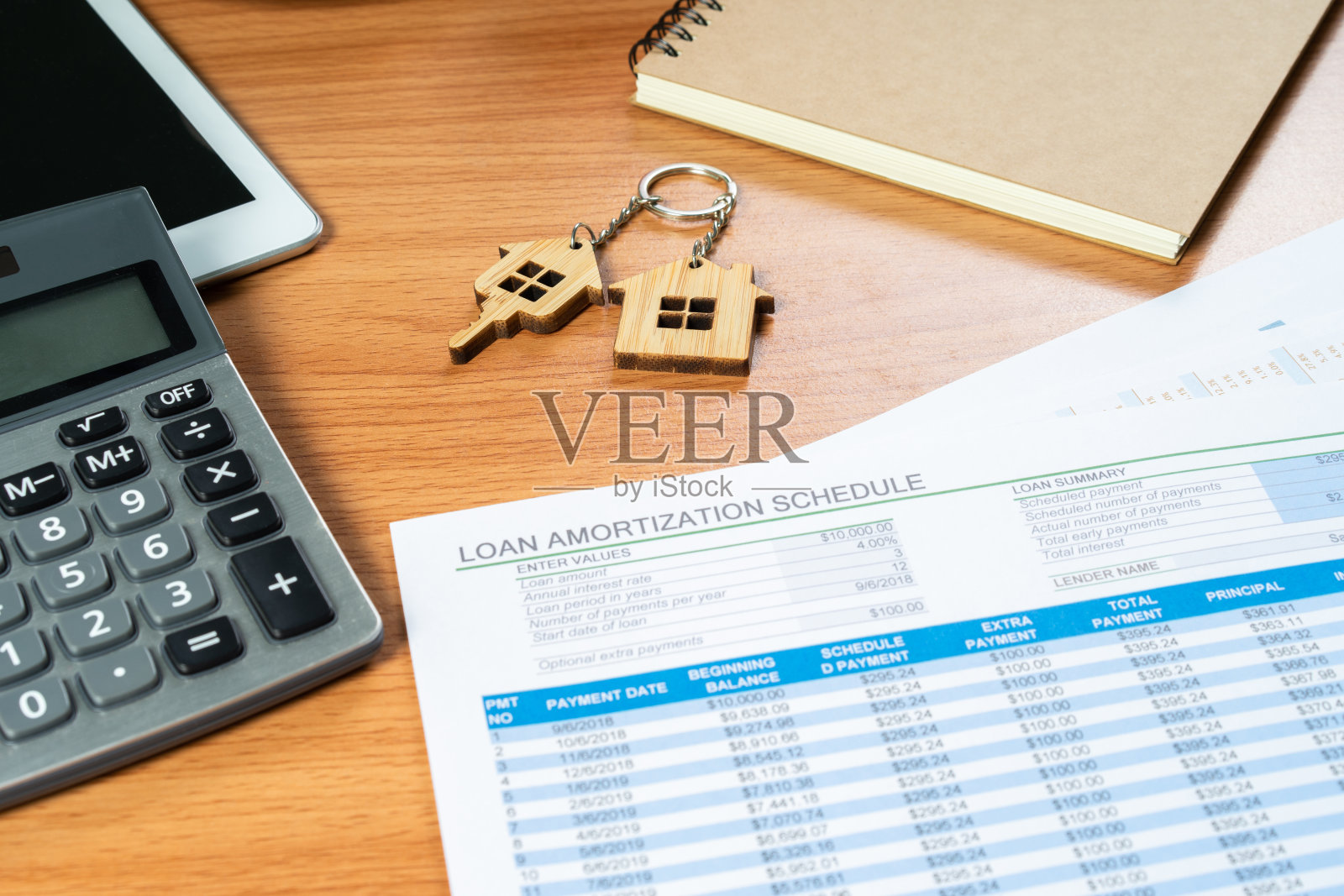 特写拍摄的房屋抵押贷款服务的概念照片摄影图片