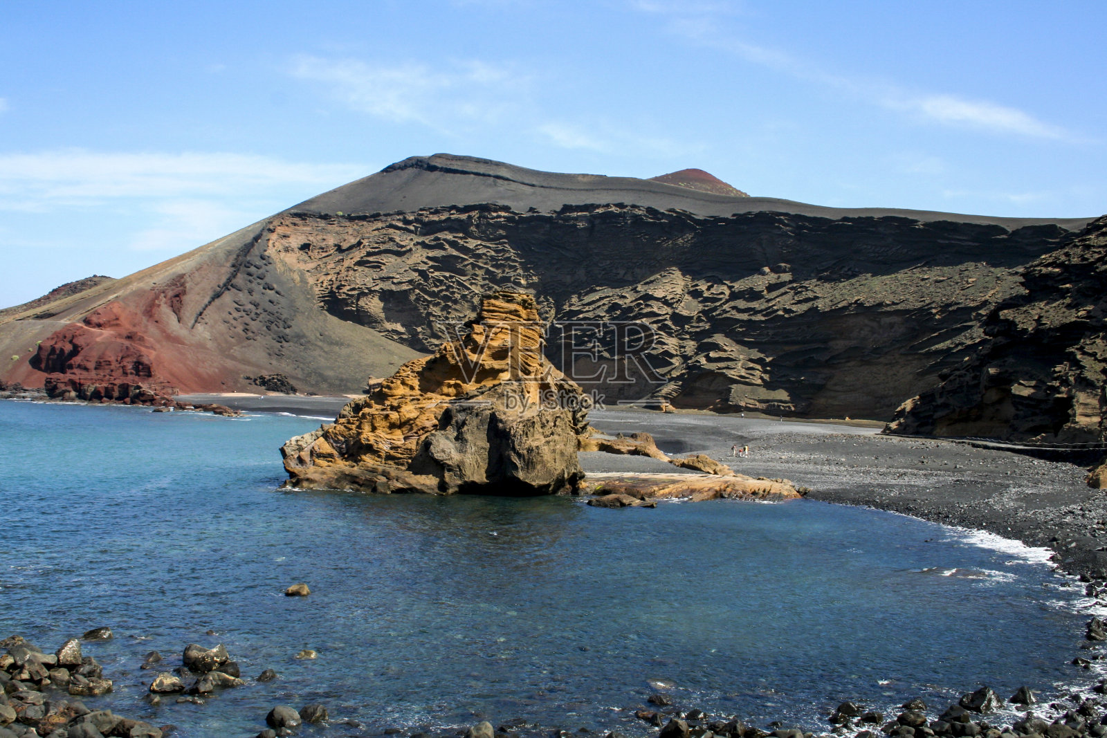 加那利群岛兰萨罗特岛的埃尔戈夫海滩照片摄影图片