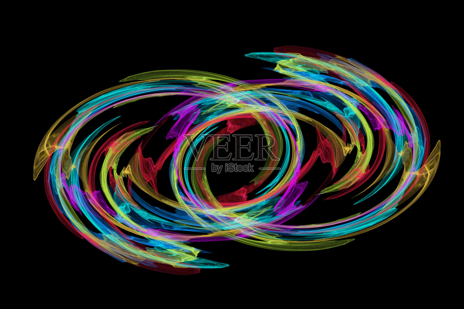 能量抽象波动辉光效应插画图片素材