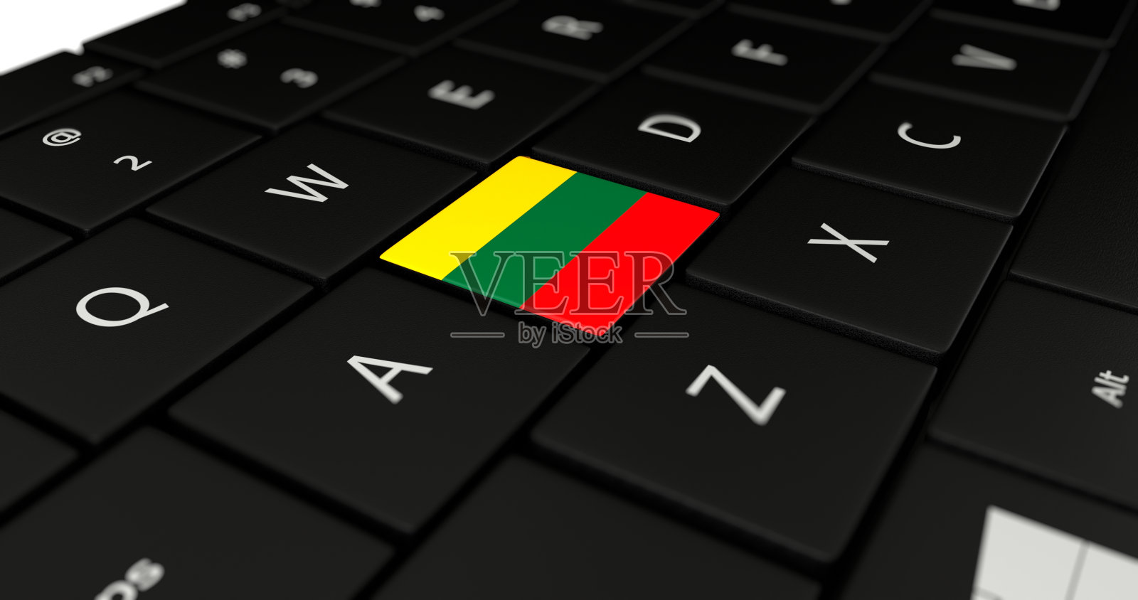 立陶宛国旗按钮照片摄影图片