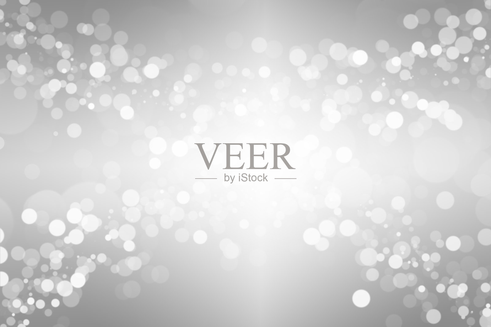 模糊的自然灰色和白色背景上的散景。插画图片素材