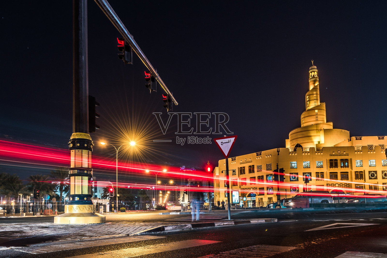 卡塔尔法纳尔清真寺照片摄影图片