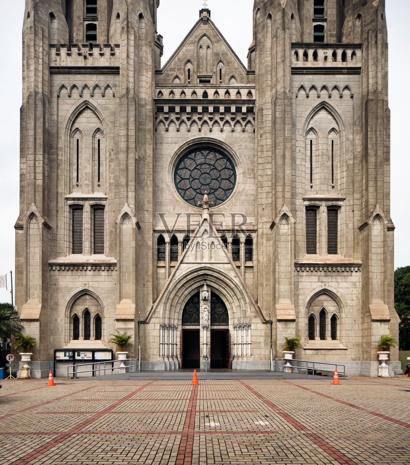 雅加达大教堂外观照片摄影图片
