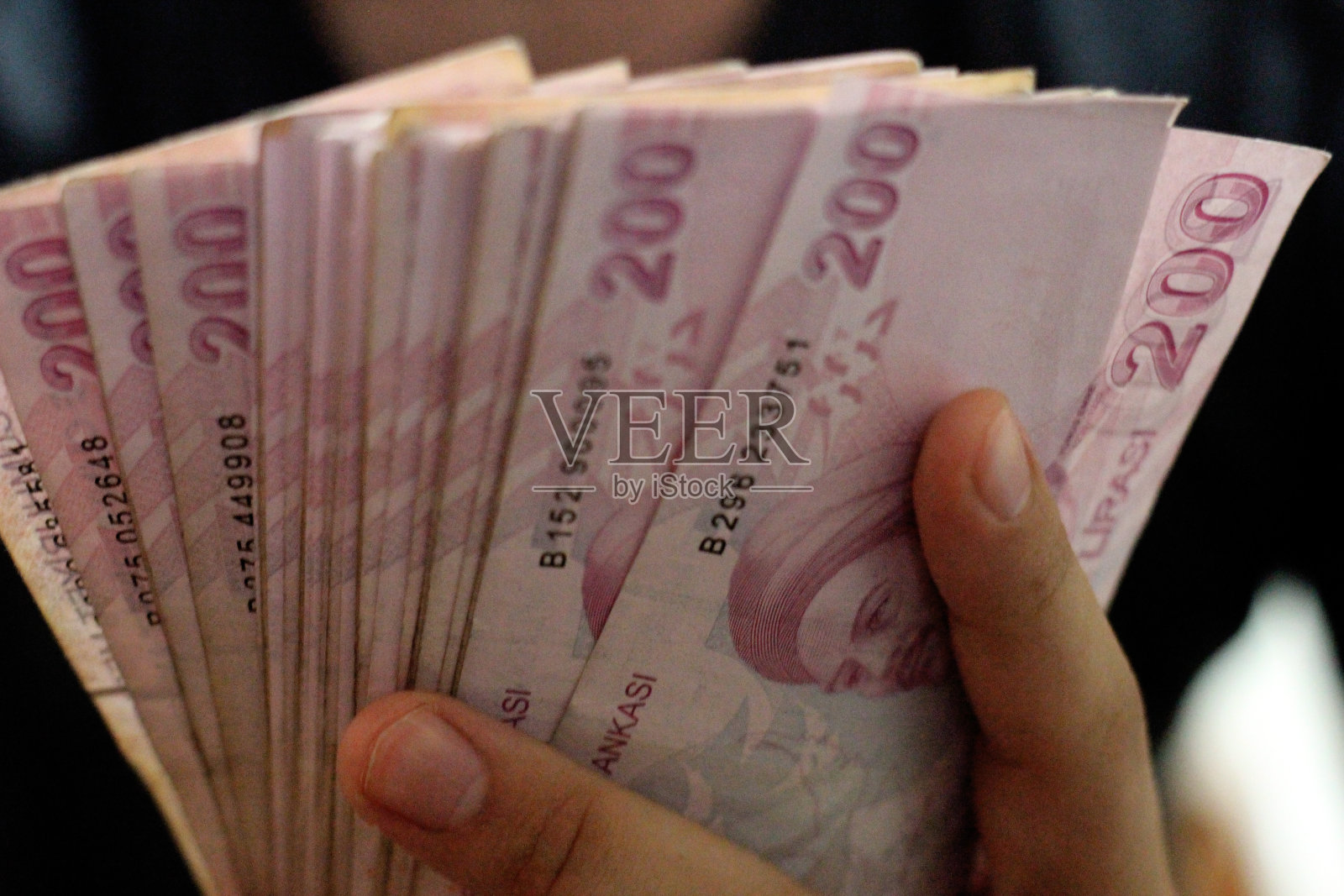 200年土耳其里拉照片摄影图片