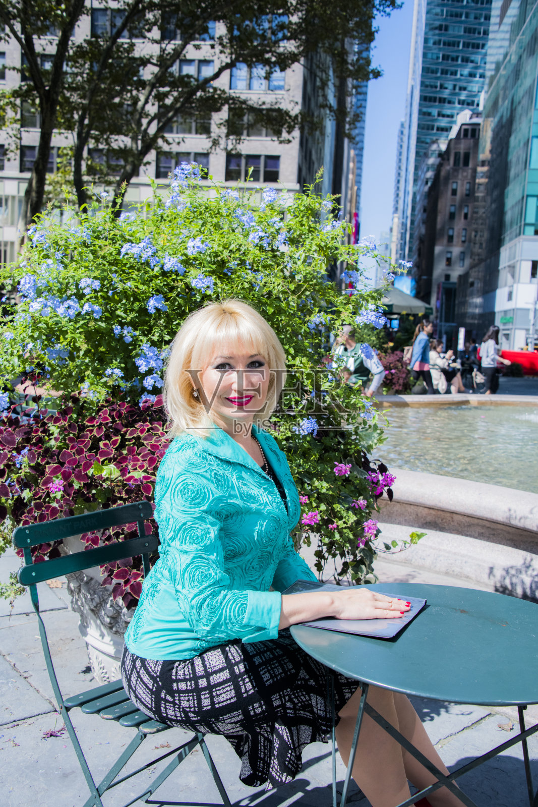 纽约，时代广场，模特，美女，照片摄影图片