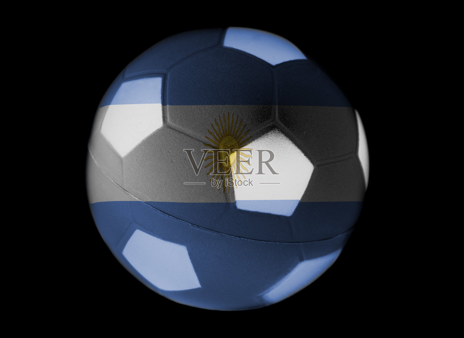 足球上的阿根廷国旗照片摄影图片