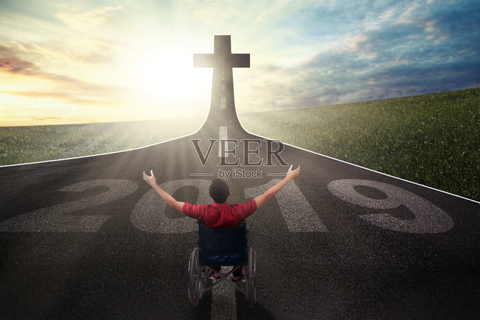 残疾人号码2019和交叉照片摄影图片