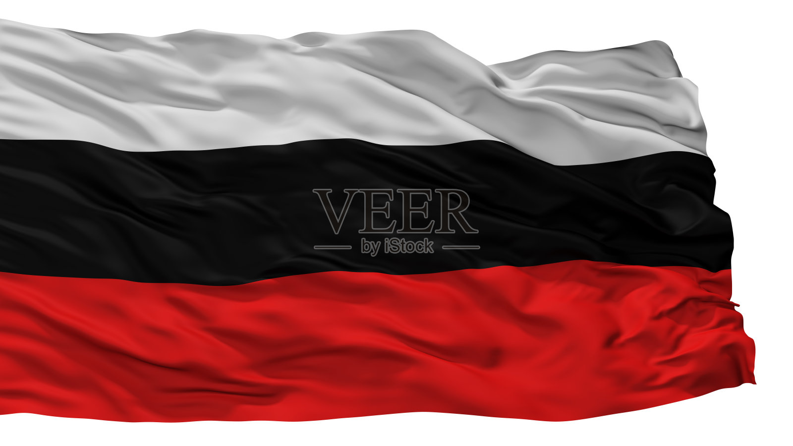 比利时兰登市旗，在白色背景上孤立照片摄影图片