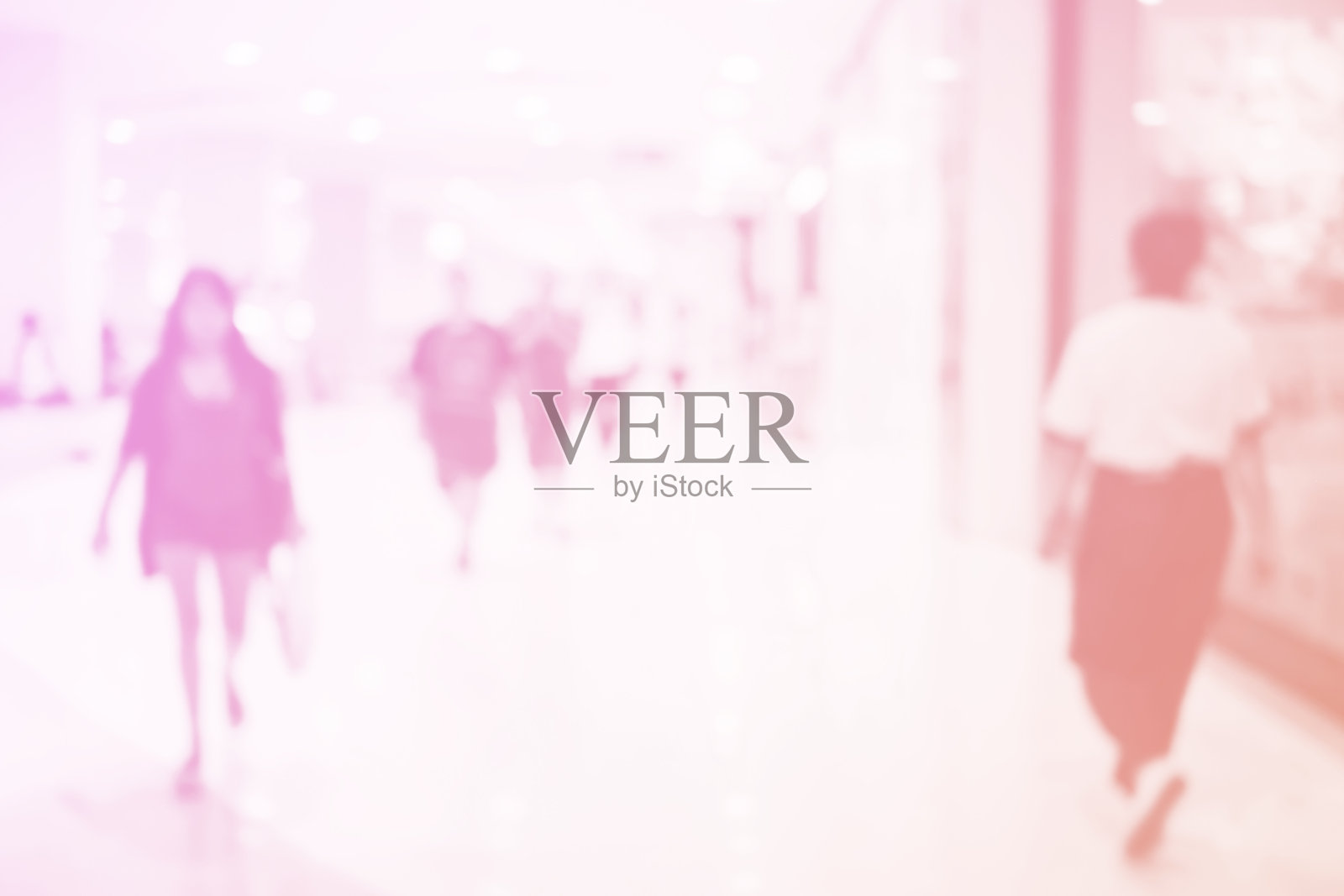 抽象购物在商场商场模糊的背景照片摄影图片