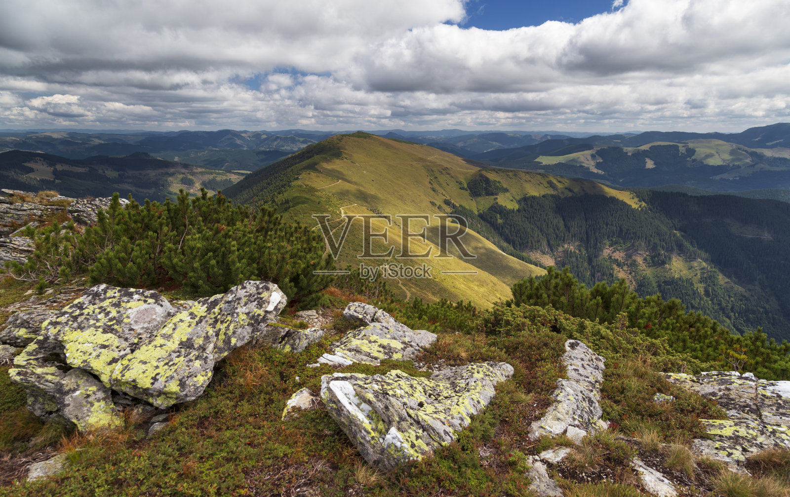 自然景观在山区与多云的天空照片摄影图片