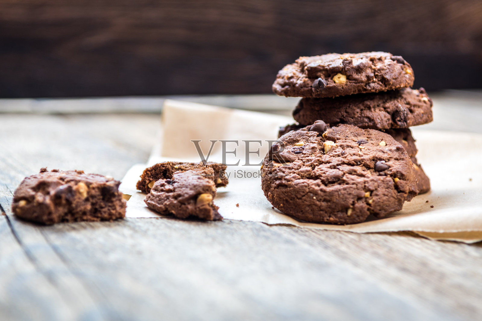 巧克力饼干照片摄影图片