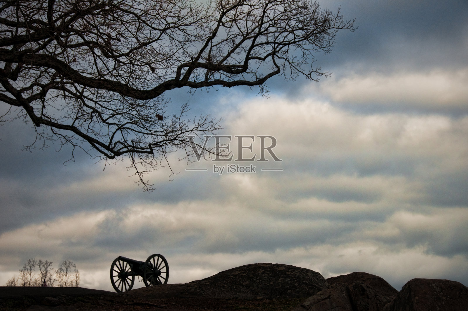 大炮在岭照片摄影图片