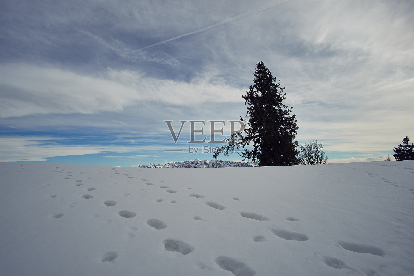 冬天的雪覆盖了欧洲靠近斯匹茨斯坦-戈格洛姆的山峰照片摄影图片