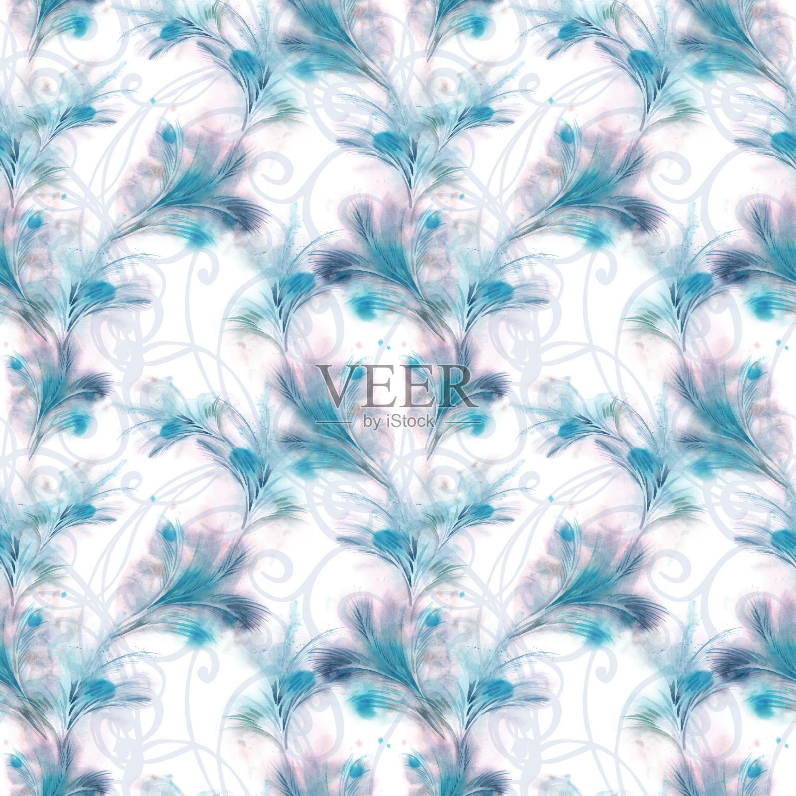 摘要涡流单元无缝模型插画图片素材