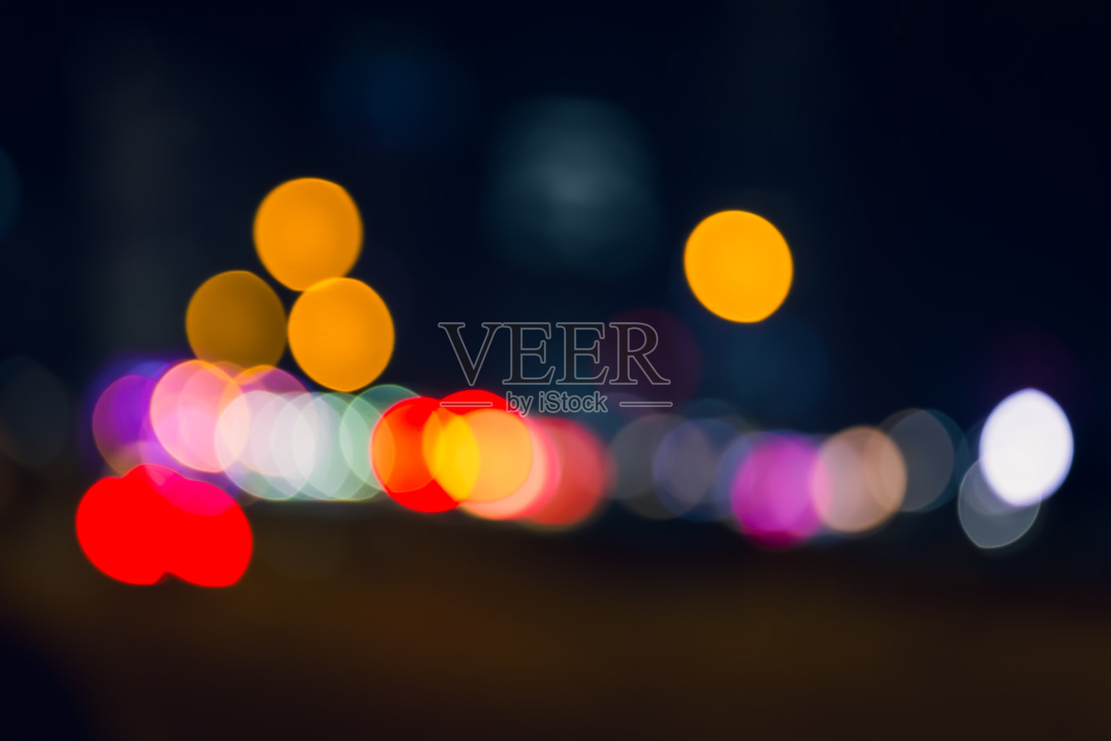 模糊的城市景观，抽象的灯光背景照片摄影图片