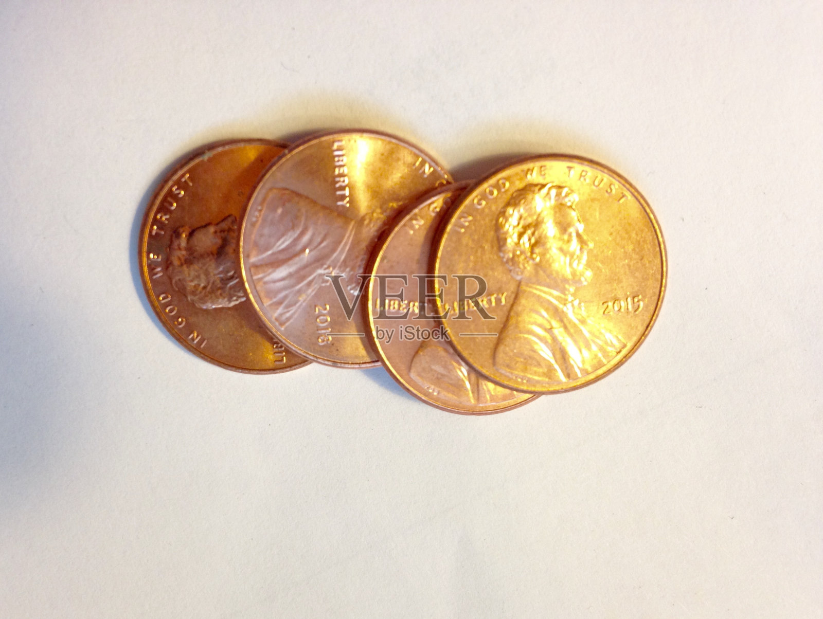 四个美国硬币照片摄影图片