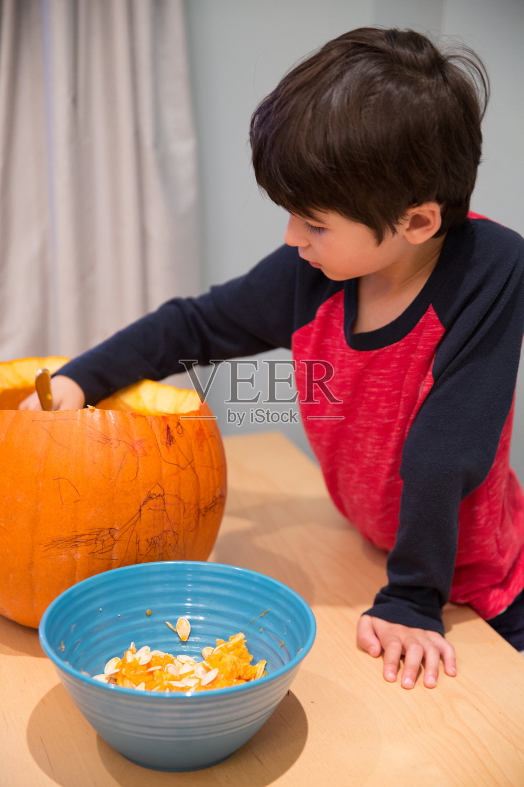 南瓜雕刻照片摄影图片