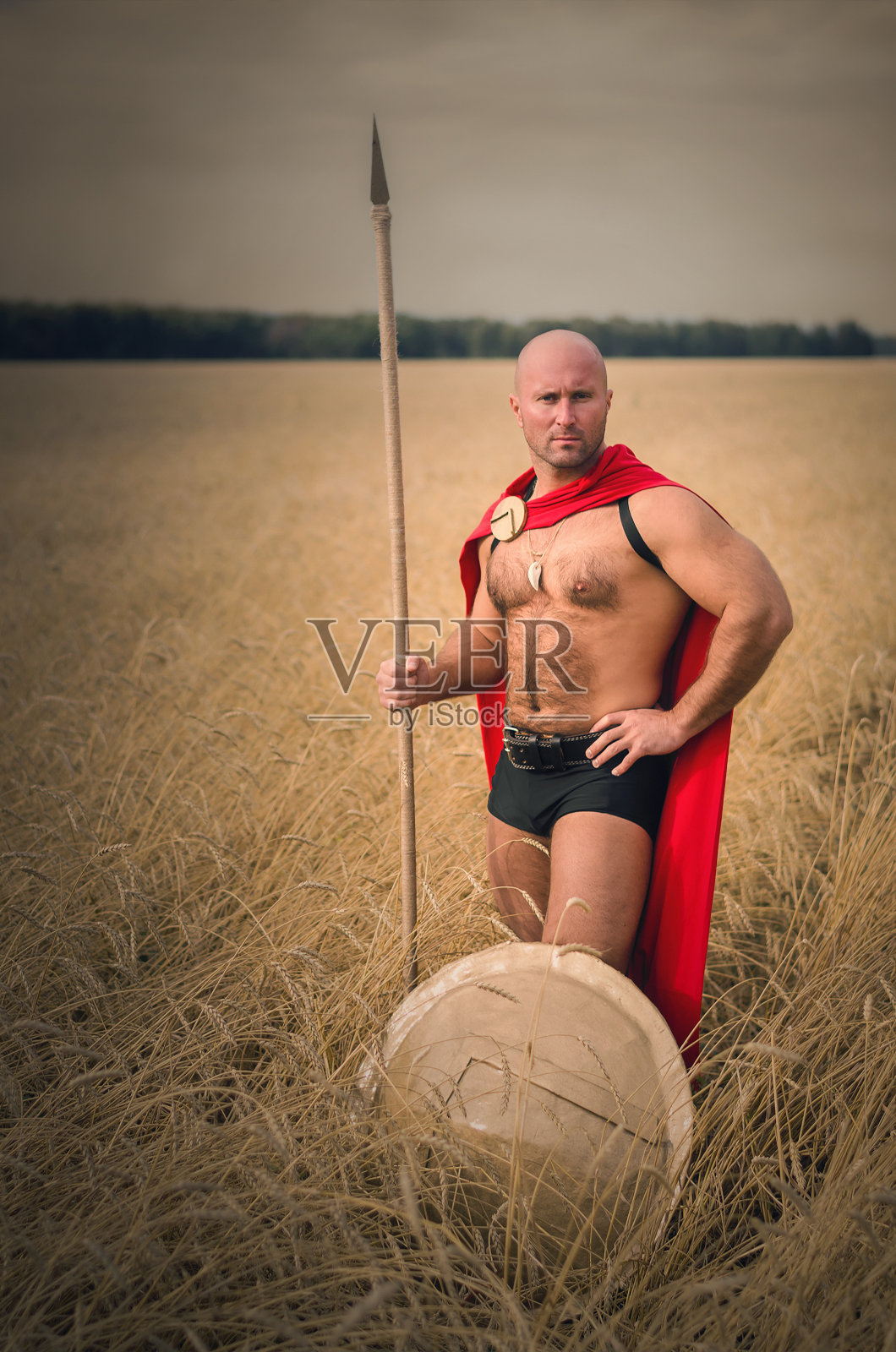 斯巴达战士。照片摄影图片