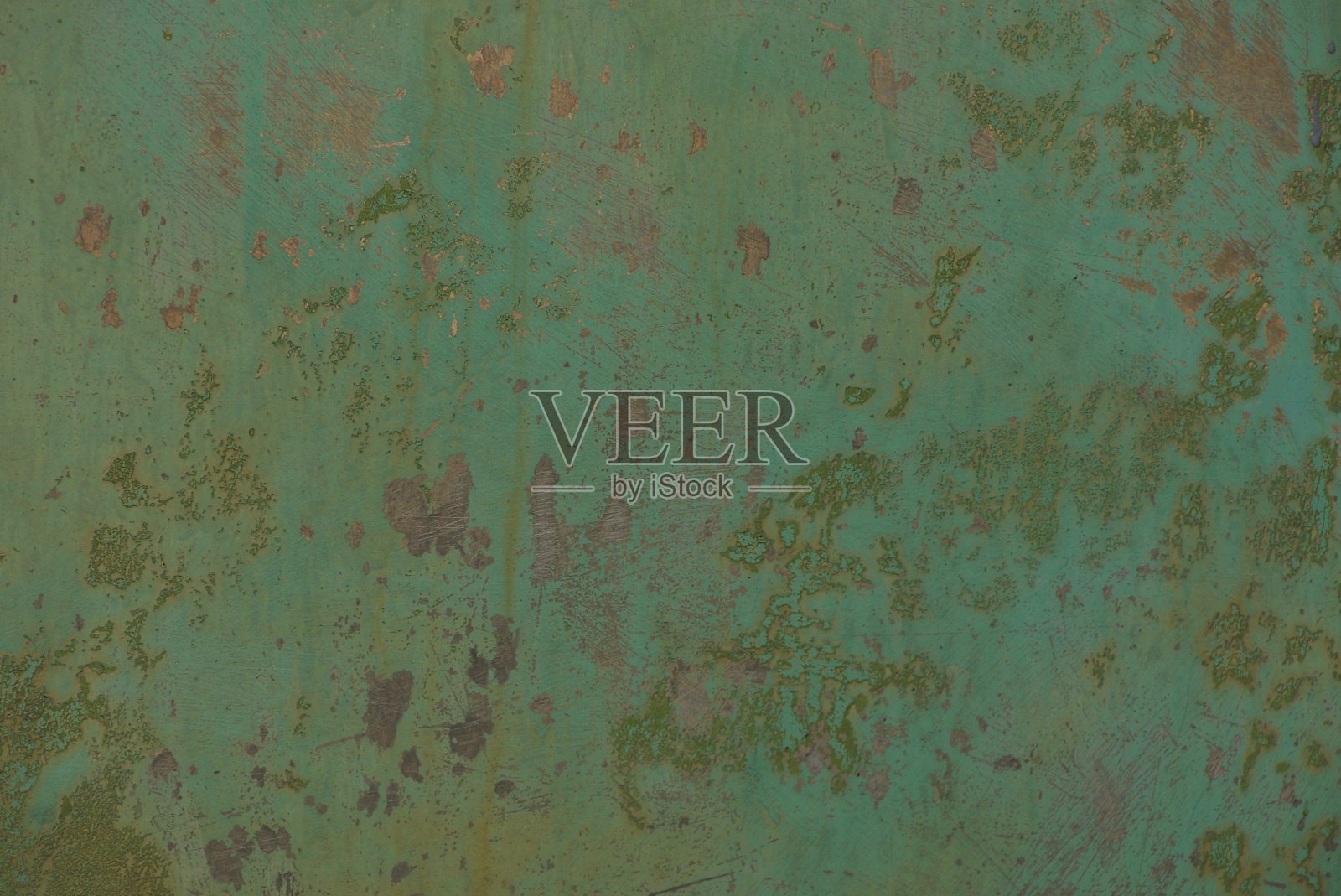 脏铁墙的绿色金属质感照片摄影图片