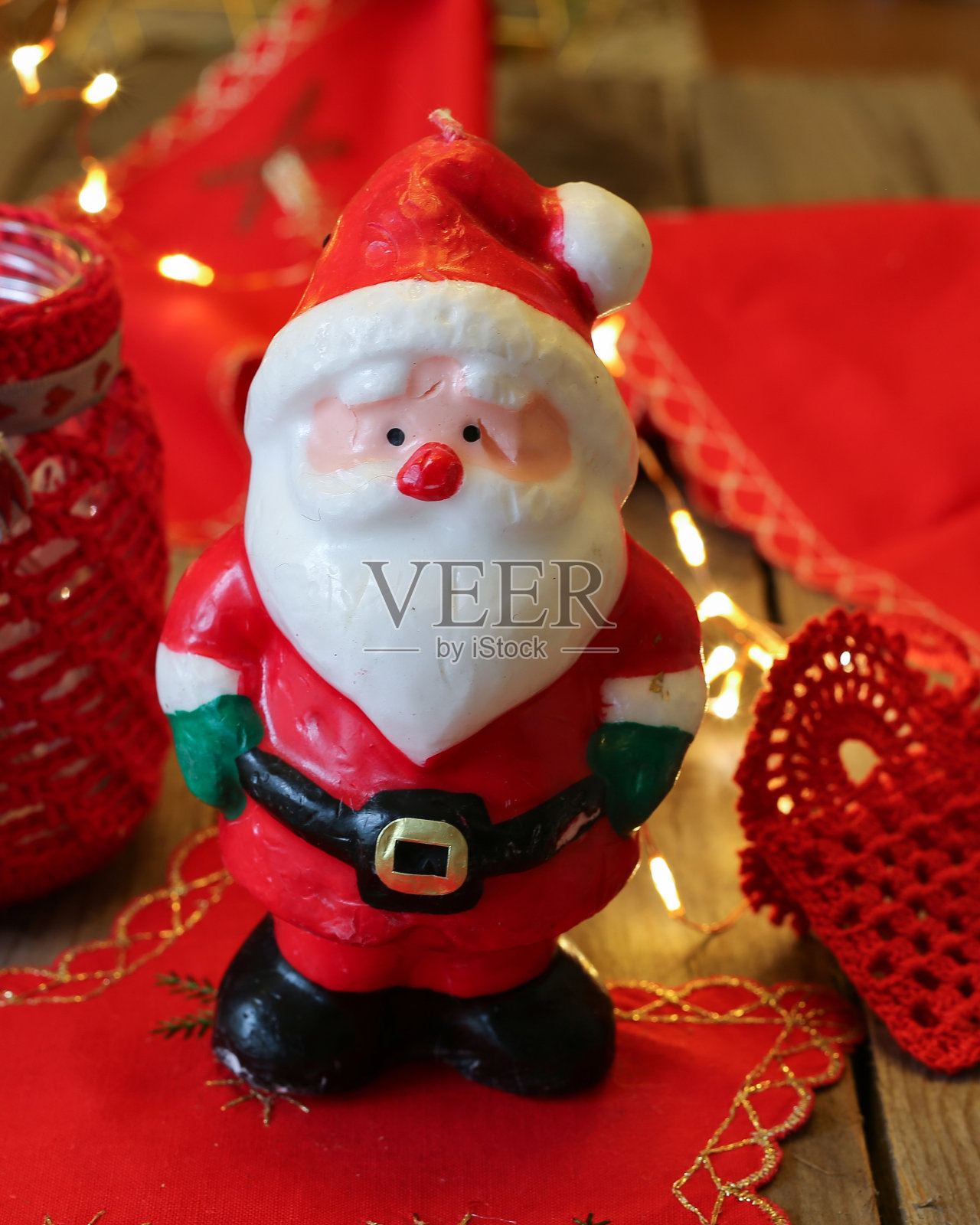 陶瓷复古圣诞老人照片摄影图片