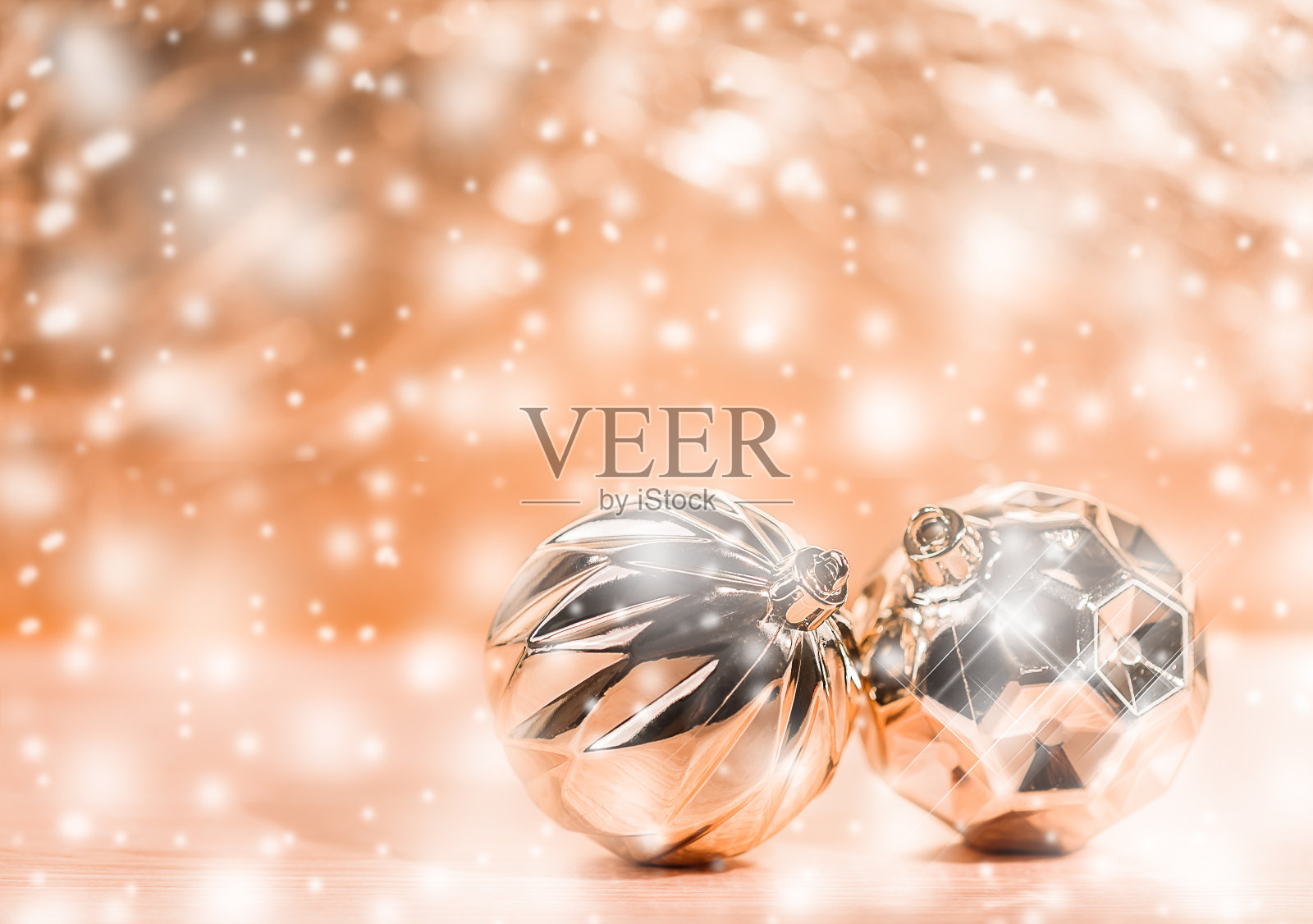 圣诞假期合成与复制空间模糊的背景照片摄影图片