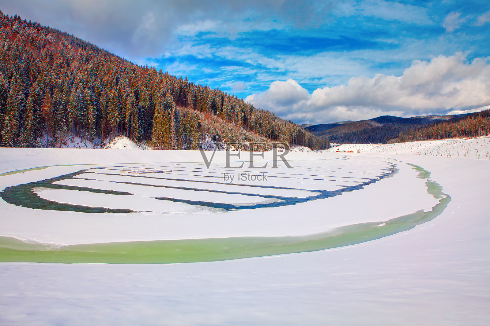 冻湖自然照片摄影图片