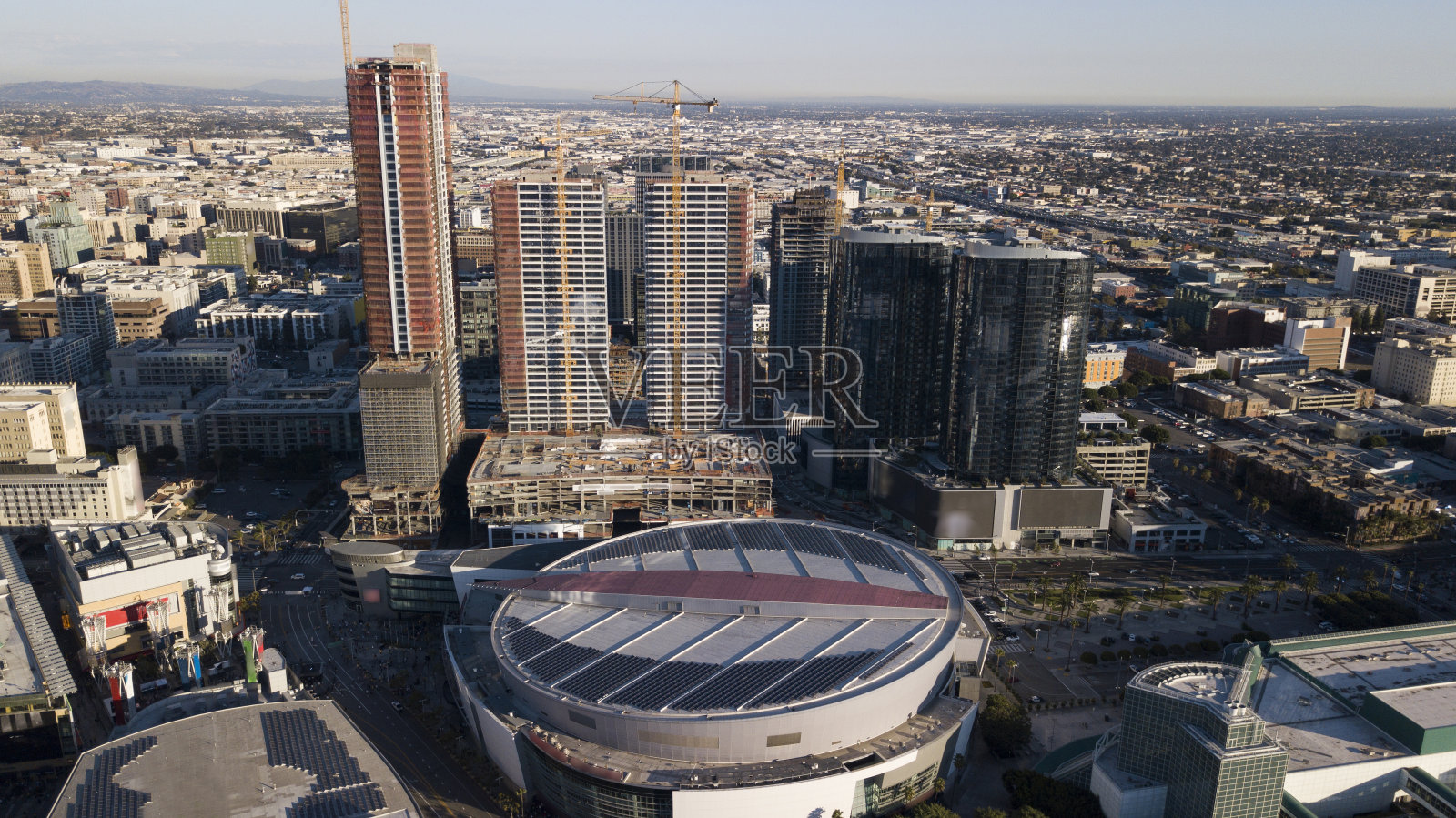 洛杉矶市区天际线照片摄影图片