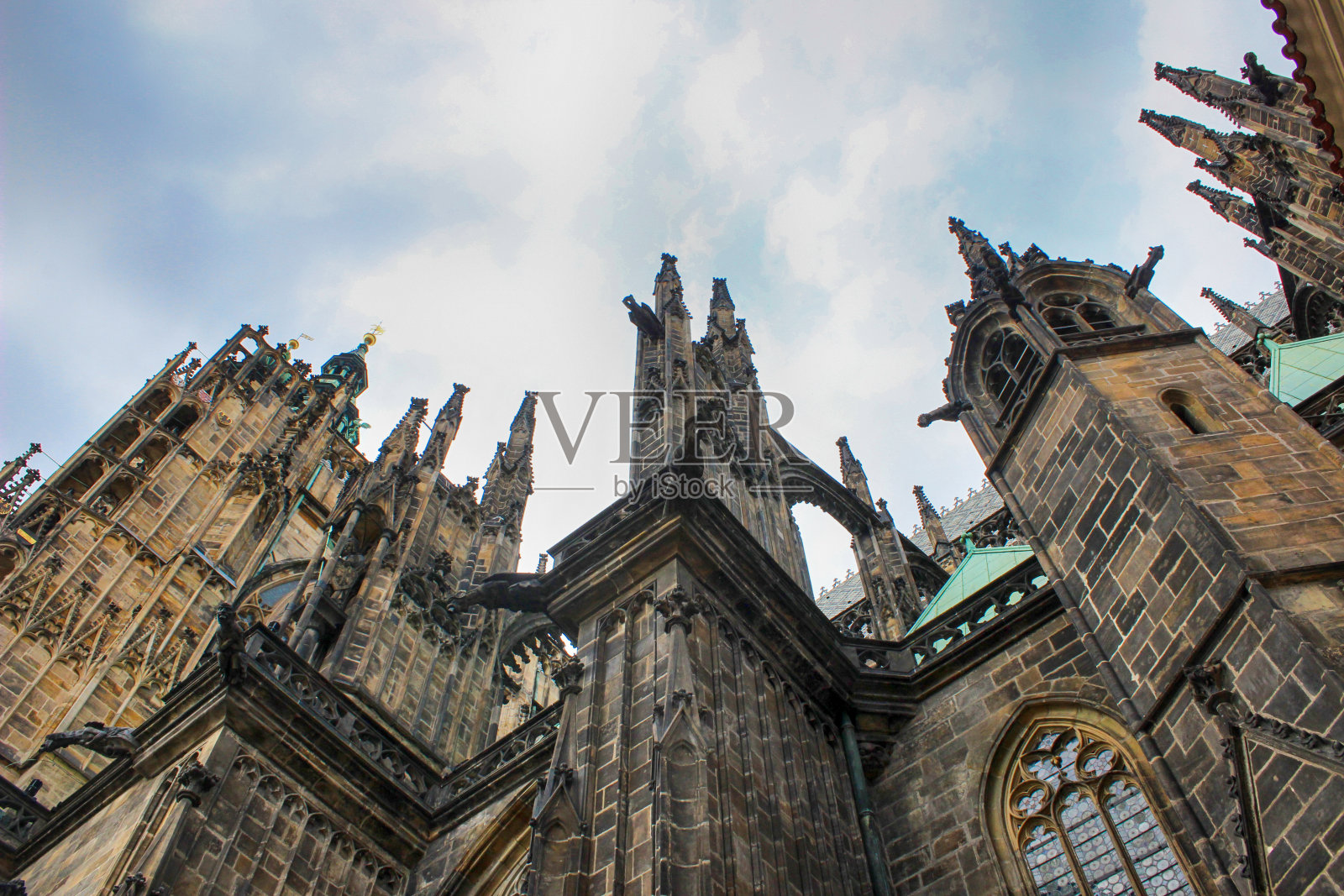 捷克共和国布拉格的圣维塔斯大教堂照片摄影图片