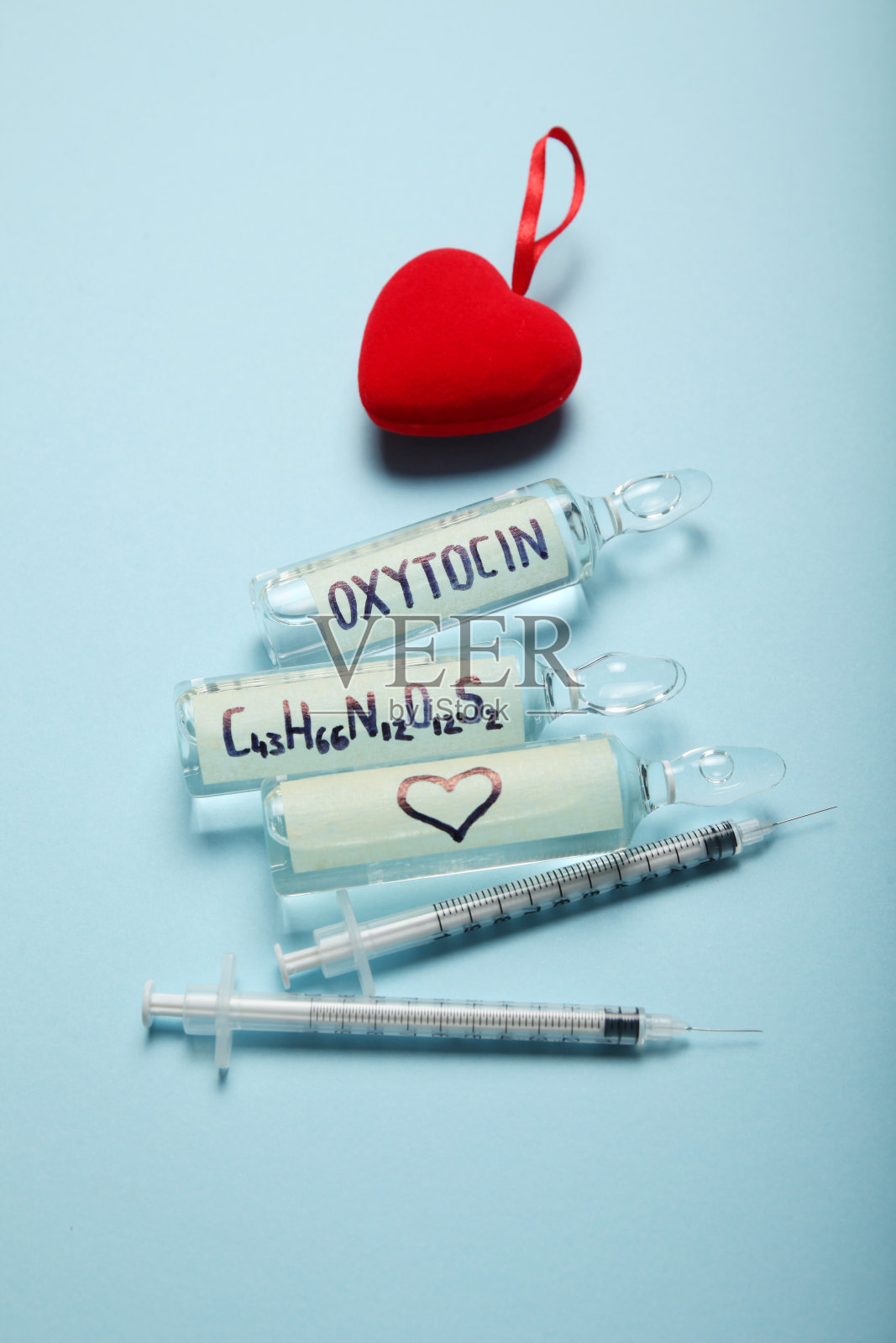 血液化学激素。生物化学催产素。爱控制照片摄影图片