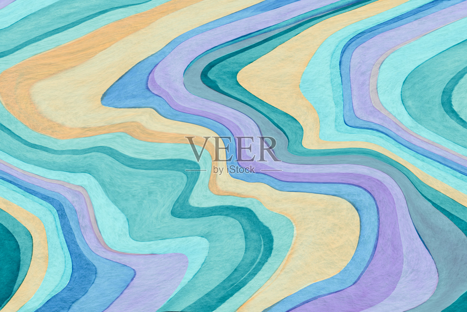 异想天开的抽象水彩地形背景插画图片素材