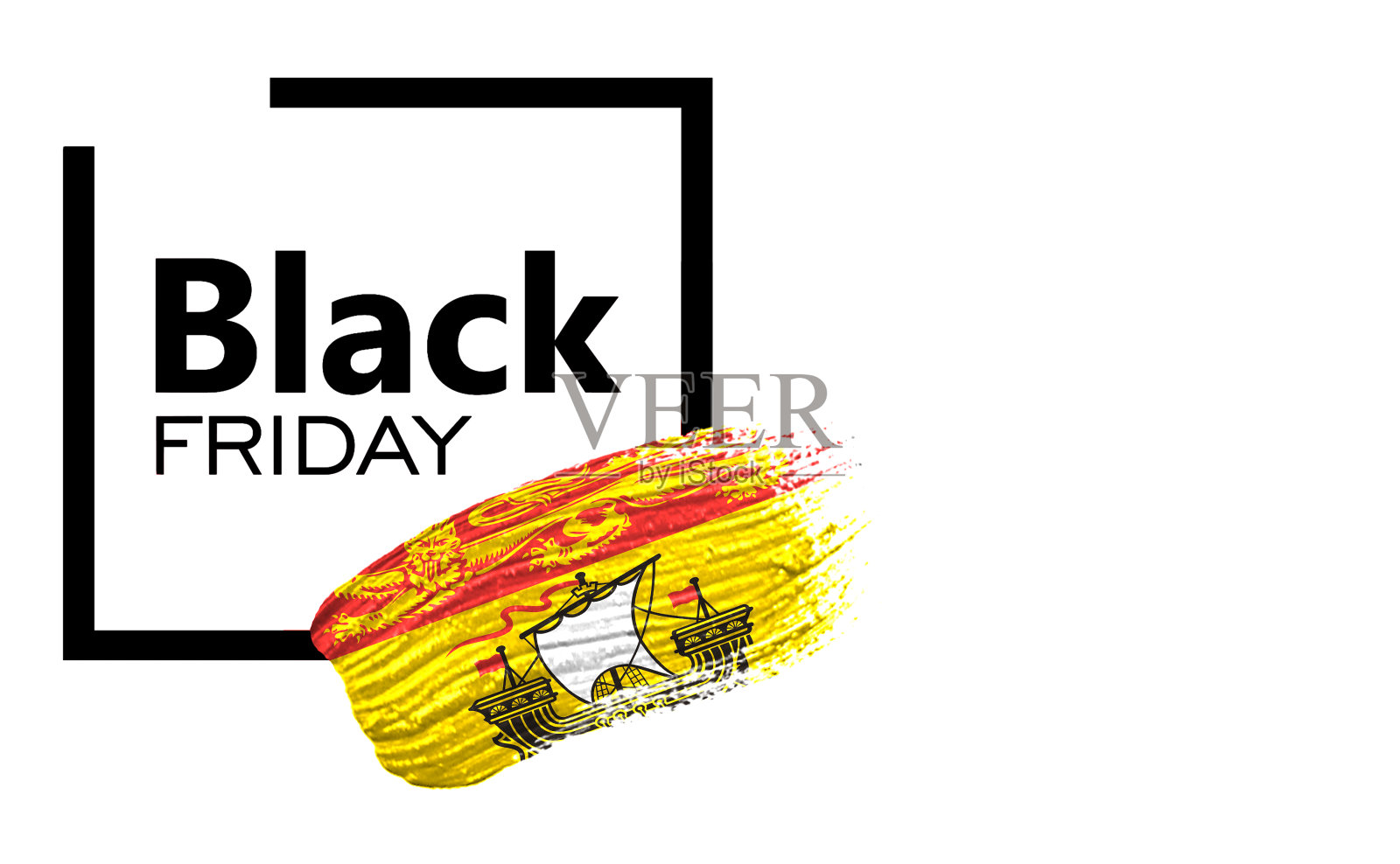 黑色星期五购物促销概念。可以作为一个设计师的模型。用新不伦瑞克旗作画照片摄影图片