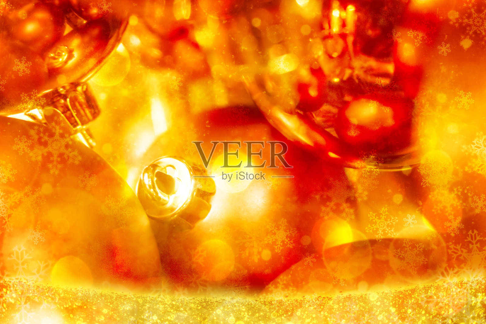 金色的圣诞球悬挂颗粒背景照片摄影图片